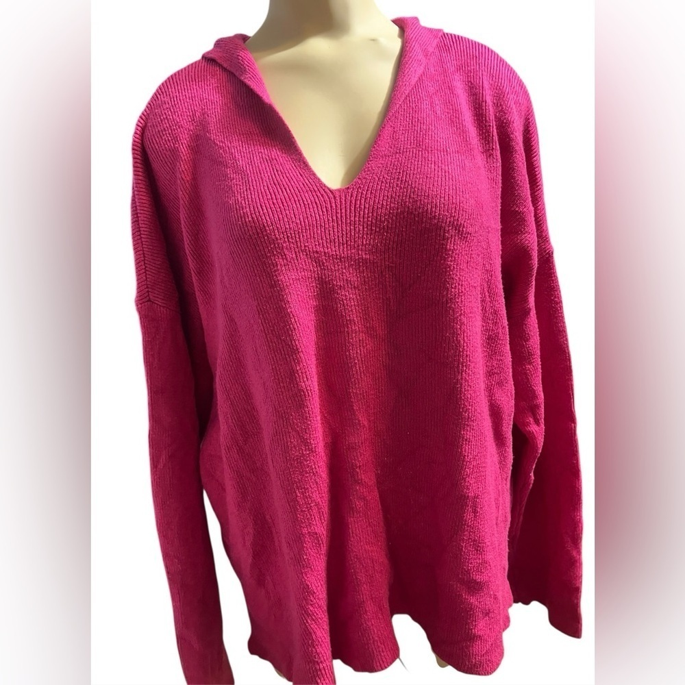 Tahari Pink Hooded Sweater - Picture 4 of 8